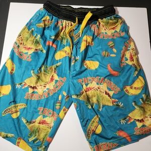 Men's Tacosaurus Pajama Shorts Size Medium